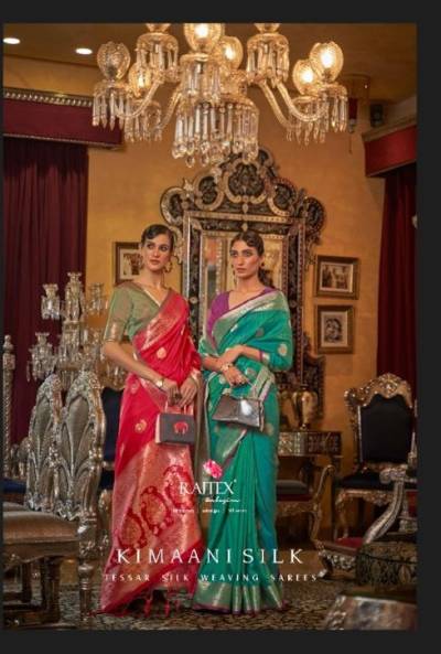 Kimaani Silk By Rajtex Weaving Silk Partywear Saree Collection